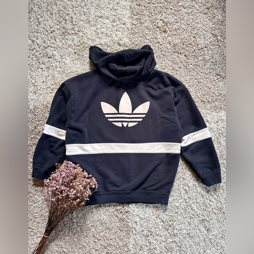 Adidas Originals Zip Hoodie Tracktop Hood DH4211 Big Logo Y2K Oversized Faded